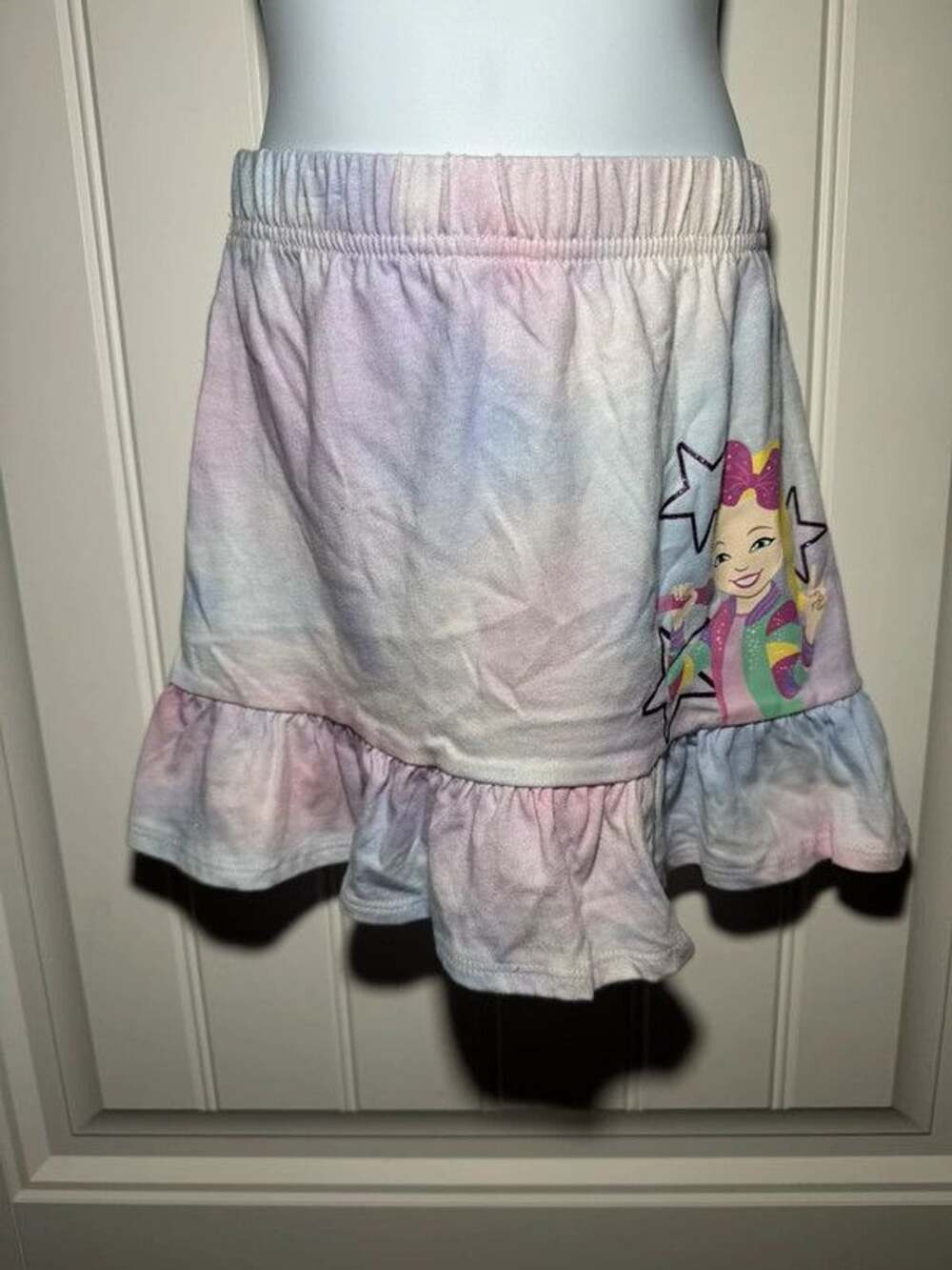 Nickelodeon JoJo Siwa Pastel Tie-Dye Ruffle Skirt Size S (7/8) NWT